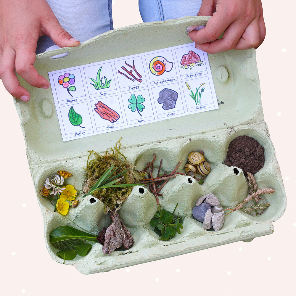 Natur-Bingo für Kinder (Bastelidee und Druckvorlage)