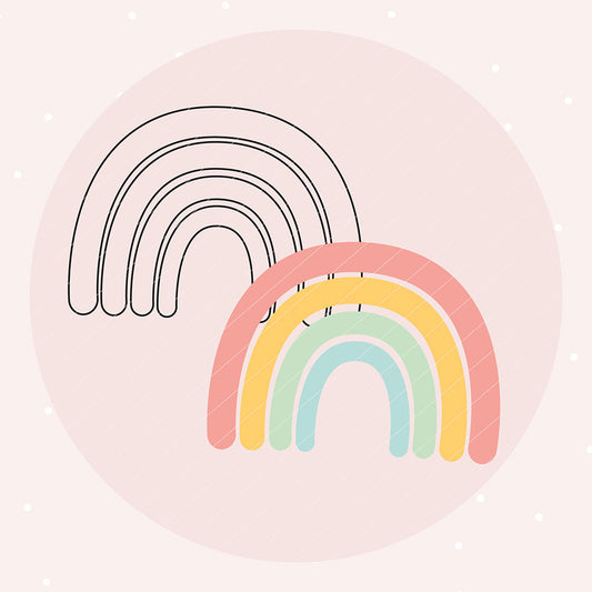Regenbogen von shesmile Kreativ (Plotterdatei und Applikationsvorlage)