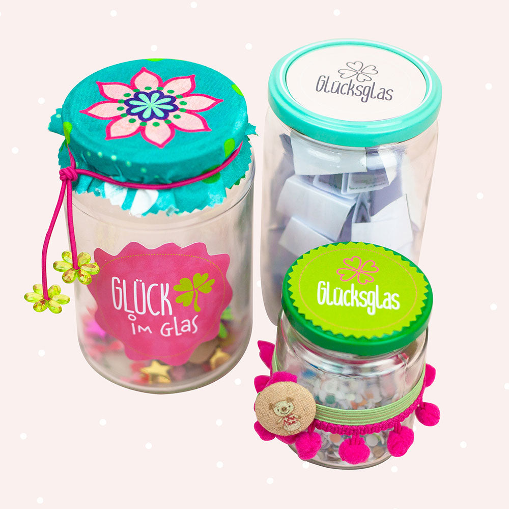 Glücksglas der Dankbarkeit (Bastelidee und Druckvorlage)