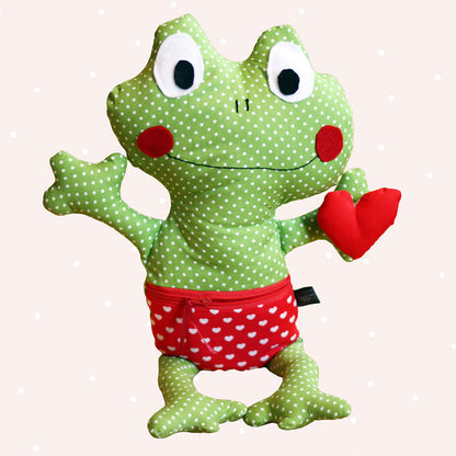Frosch-Kummerkissen Quenni (Schnittmuster und Nähanleitung)