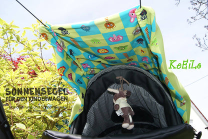 Sonnensegel für den Kinderwagen (Schnittmuster und Nähanleitung)