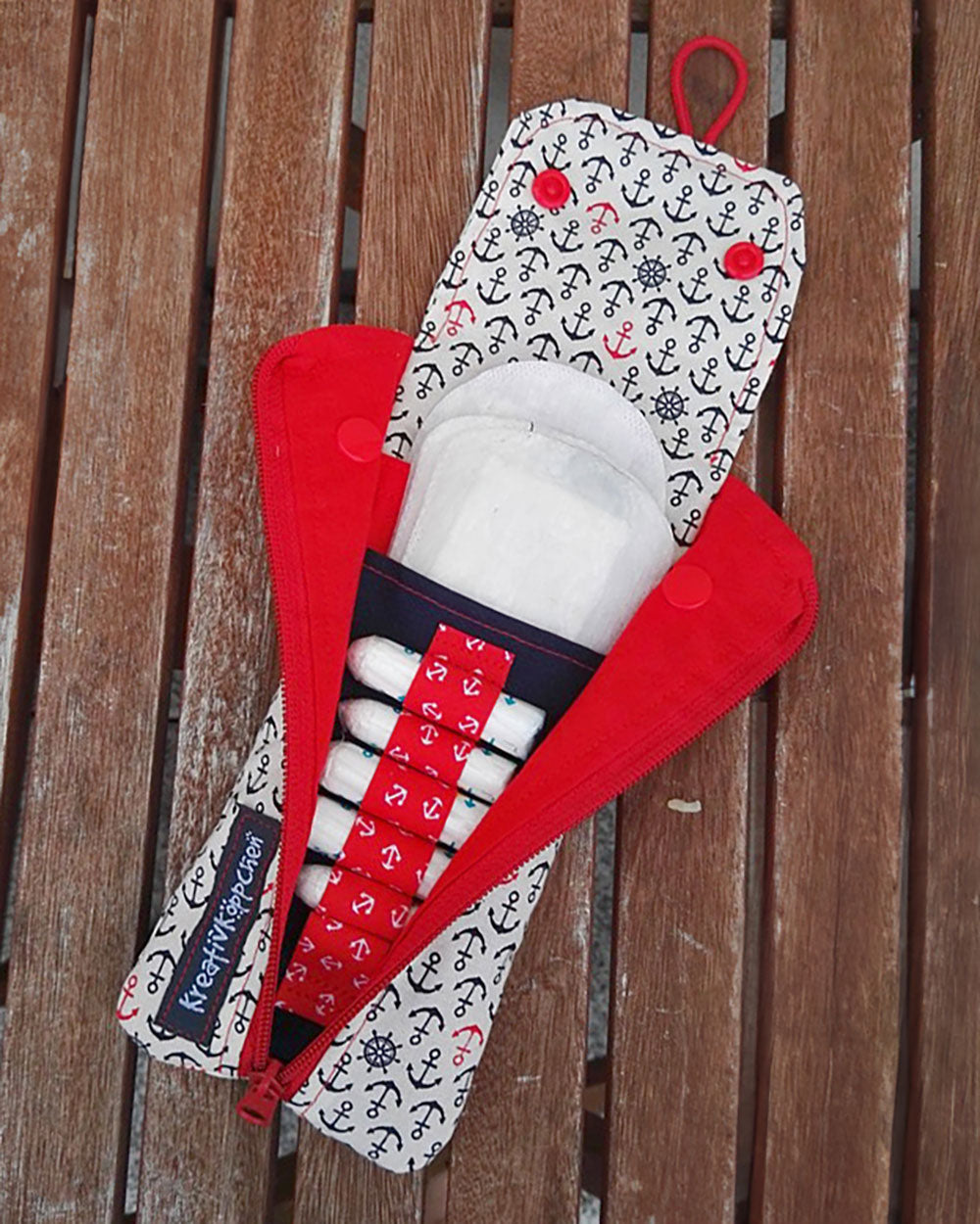 Täschchen für Slipeinlagen und Tampons Rosi (Schnittmuster und Nähanleitung)