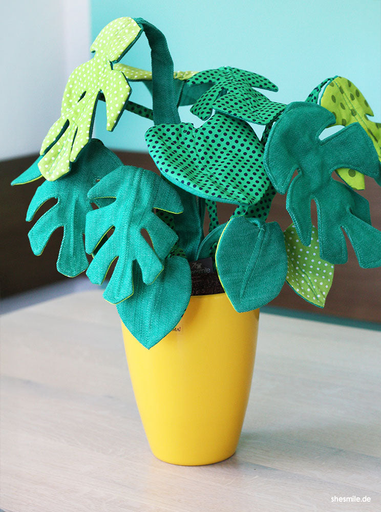 Zimmerpflanze Frieda Monstera (Schnittmuster und Nähanleitung)