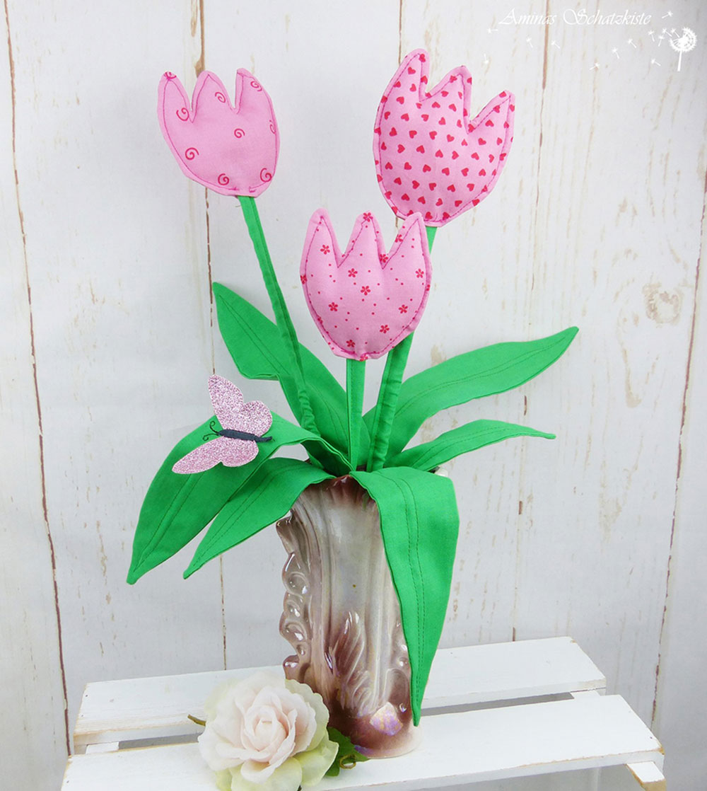Zimmerpflanze Frieda Tulpe (Schnittmuster und Nähanleitung)