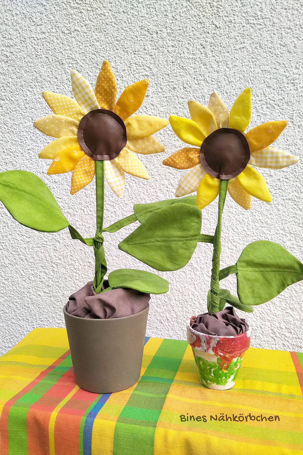 Zimmerpflanze Frieda Sonnenblume (Schnittmuster und Nähanleitung)