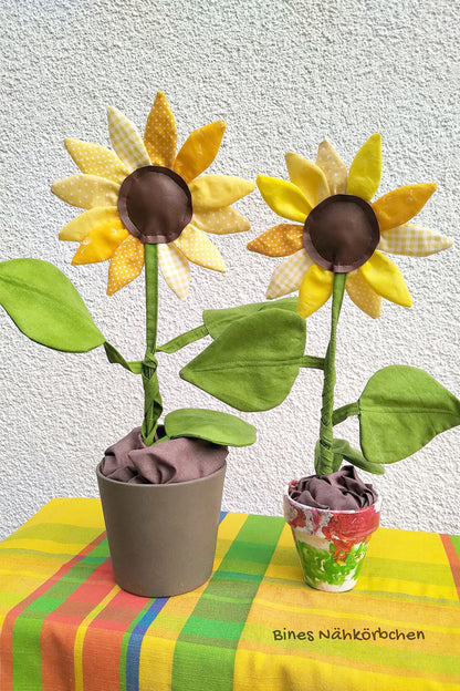 Zimmerpflanze Frieda Sonnenblume (Schnittmuster und Nähanleitung)