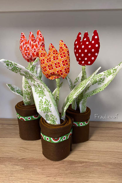 Zimmerpflanze Frieda Tulpe (Schnittmuster und Nähanleitung)