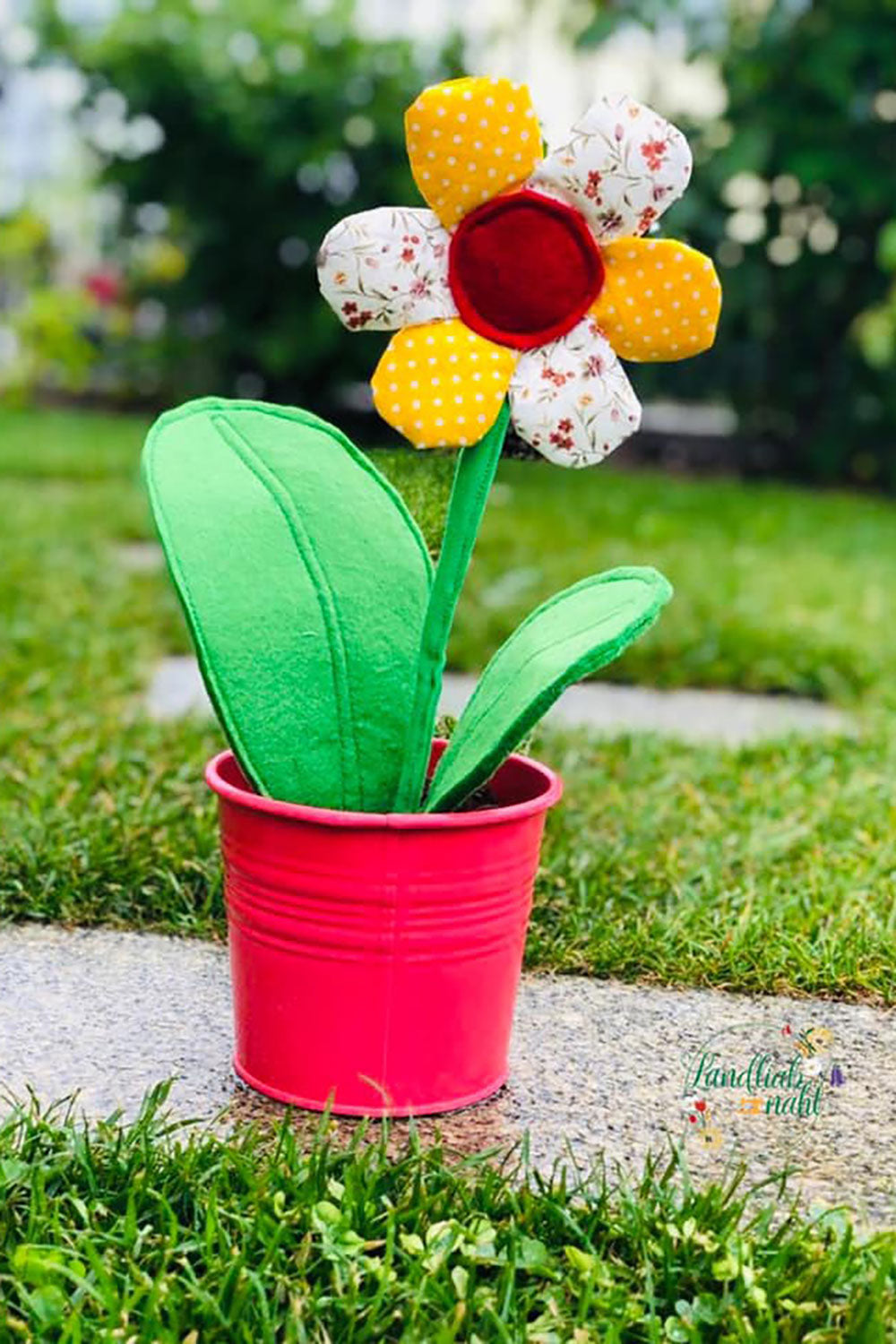 Zimmerpflanze Frieda Knopfblume (Nähanleitung und Schnittmuster)