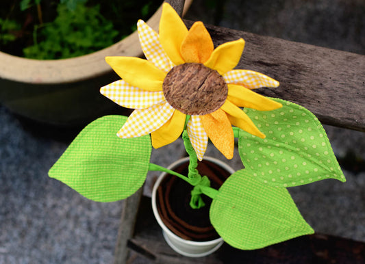 Zimmerpflanze Frieda Sonnenblume (Schnittmuster und Nähanleitung)