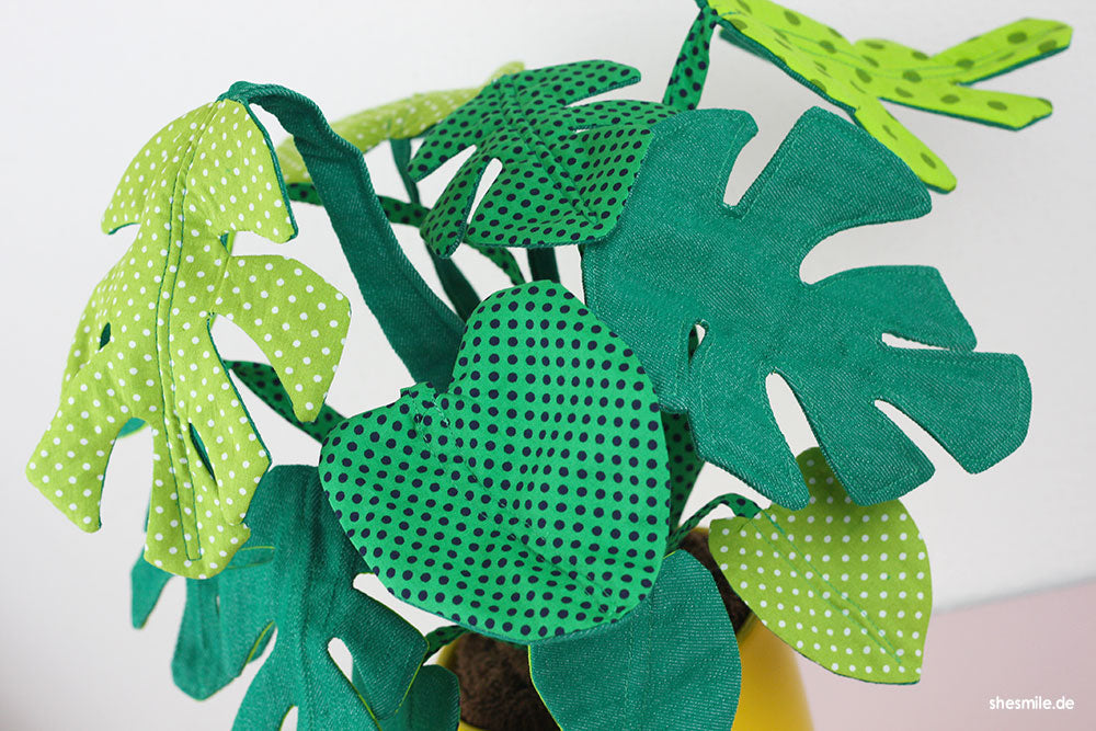 Zimmerpflanze Frieda Monstera (Schnittmuster und Nähanleitung)