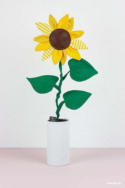 Zimmerpflanze Frieda Sonnenblume (Schnittmuster und Nähanleitung)