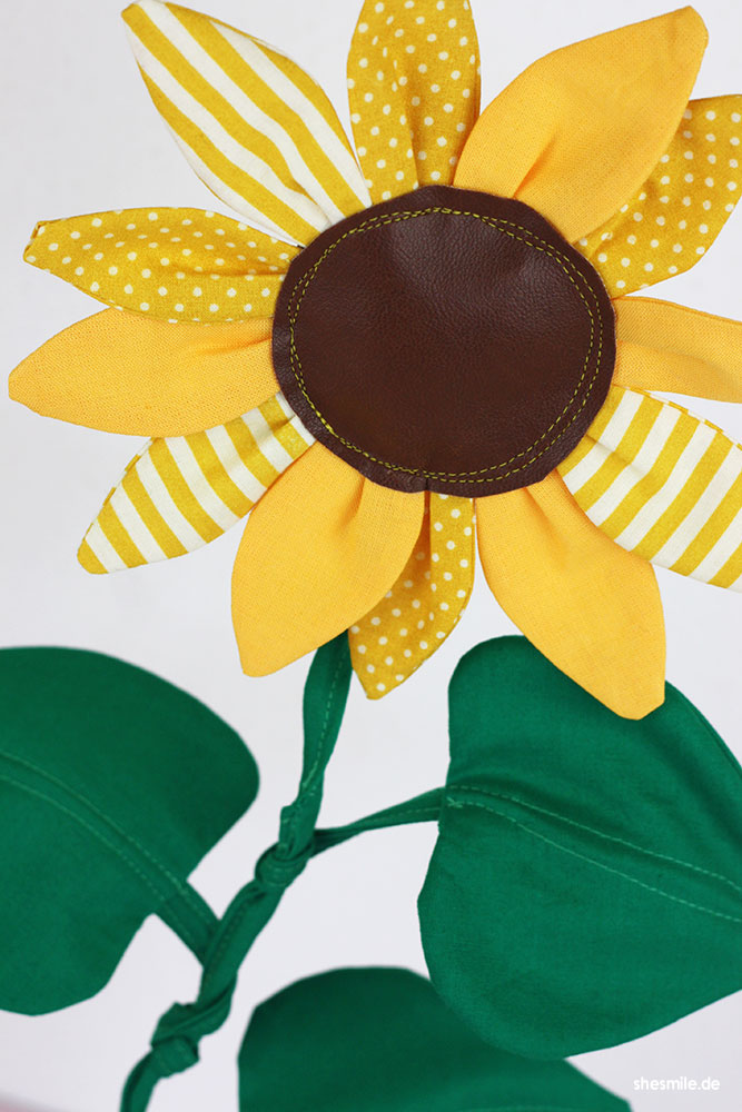 Zimmerpflanze Frieda Sonnenblume (Schnittmuster und Nähanleitung)