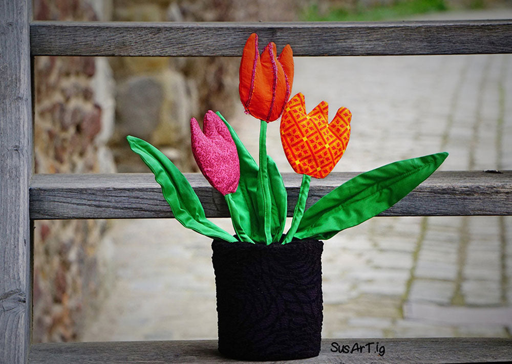 Zimmerpflanze Frieda Tulpe (Schnittmuster und Nähanleitung)