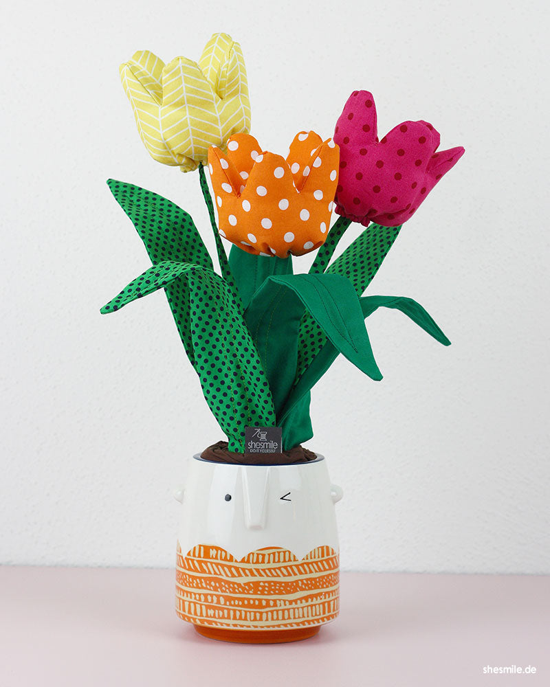 Zimmerpflanze Frieda Tulpe (Schnittmuster und Nähanleitung)