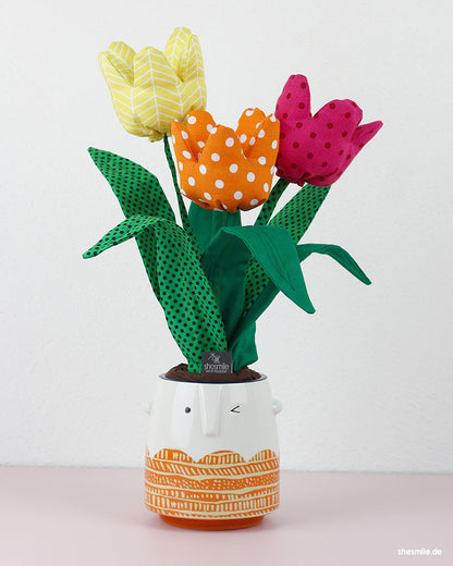 Zimmerpflanze Frieda Tulpe (Schnittmuster und Nähanleitung)
