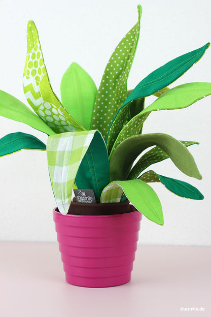 Zimmerpflanze Frieda Sansevieria (Schnittmuster und Nähanleitung)